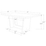 SHERRY 7-PIECE RECTANGULAR MARBLE TOP DINING TABLE SET GREY - Image 17