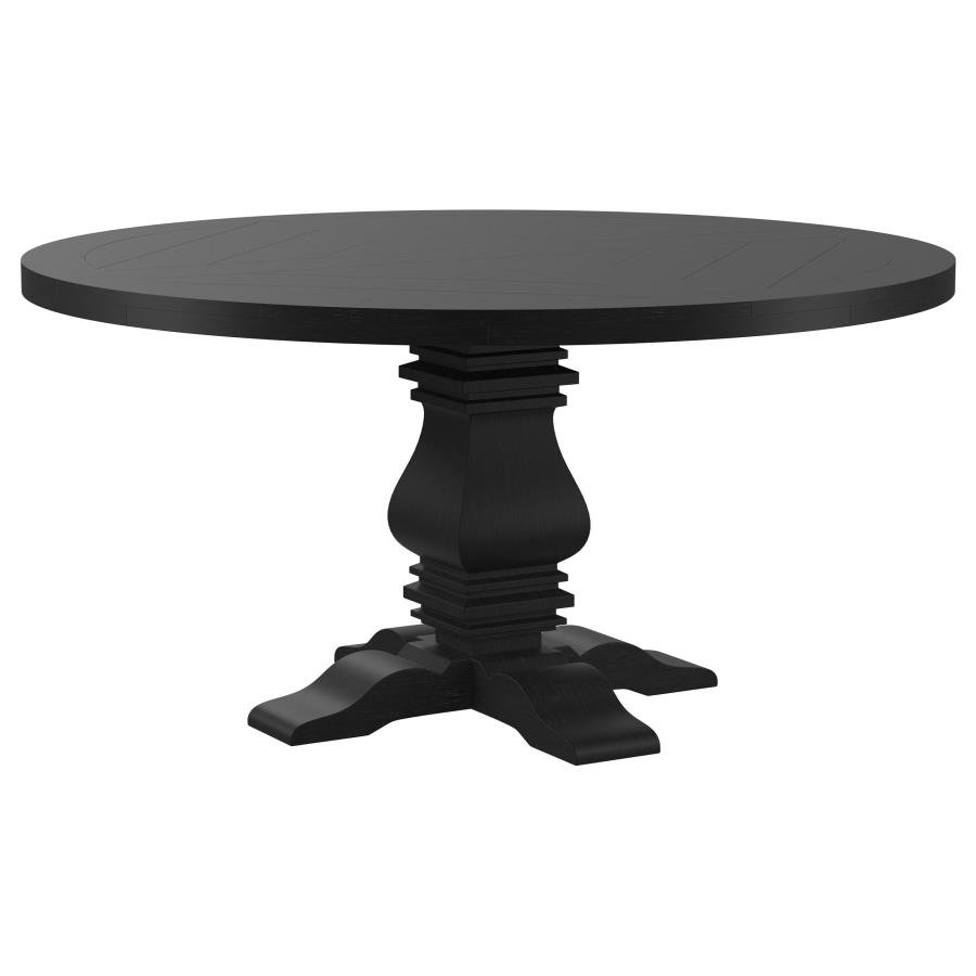 115530_02x900.jpg FLORENCE ROUND 60-INCH PEDESTAL BASE DINING TABLE BLACK - Image 1