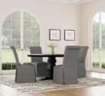 FLORENCE ROUND 60-INCH PEDESTAL BASE DINING TABLE BLACK - Image 6