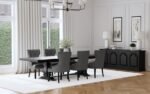 FLORENCE 7-PIECE 126-INCH EXTENSION DINING TABLE SET GREY