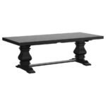 FLORENCE 126-INCH EXTENSION DINING TABLE DISTRESSED BLACK - Image 3