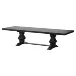 FLORENCE 126-INCH EXTENSION DINING TABLE DISTRESSED BLACK - Image 6