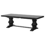 FLORENCE 126-INCH EXTENSION DINING TABLE DISTRESSED BLACK - Image 7