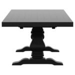 FLORENCE 126-INCH EXTENSION DINING TABLE DISTRESSED BLACK - Image 9