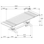 FLORENCE 126-INCH EXTENSION DINING TABLE DISTRESSED BLACK - Image 12