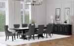 FLORENCE 126-INCH EXTENSION DINING TABLE DISTRESSED BLACK - Image 14