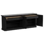 FLORENCE 4-DOOR DINING SIDEBOARD BUFFET DISTRESSED BLACK - Image 3
