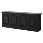 FLORENCE 4-DOOR DINING SIDEBOARD BUFFET DISTRESSED BLACK - Image 5