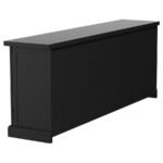 FLORENCE 4-DOOR DINING SIDEBOARD BUFFET DISTRESSED BLACK - Image 7