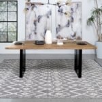 BRADSHAW 80-INCH LIVE EDGE WOOD DINING TABLE NATURAL ACACIA - Image 2