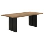 BRADSHAW 80-INCH LIVE EDGE WOOD DINING TABLE NATURAL ACACIA
