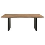 BRADSHAW 80-INCH LIVE EDGE WOOD DINING TABLE NATURAL ACACIA - Image 3