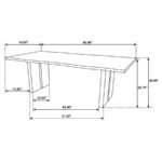 BRADSHAW 80-INCH LIVE EDGE WOOD DINING TABLE NATURAL ACACIA - Image 7