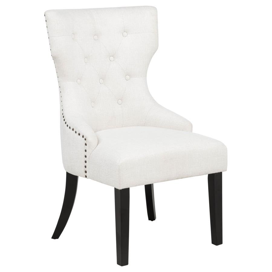 115572_02x900.jpg BANEY FABRIC UPHOLSTERED DINING SIDE CHAIR BEIGE AND BLACK - Image 1
