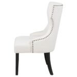 BANEY FABRIC UPHOLSTERED DINING SIDE CHAIR BEIGE AND BLACK - Image 5