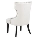 BANEY FABRIC UPHOLSTERED DINING SIDE CHAIR BEIGE AND BLACK - Image 6