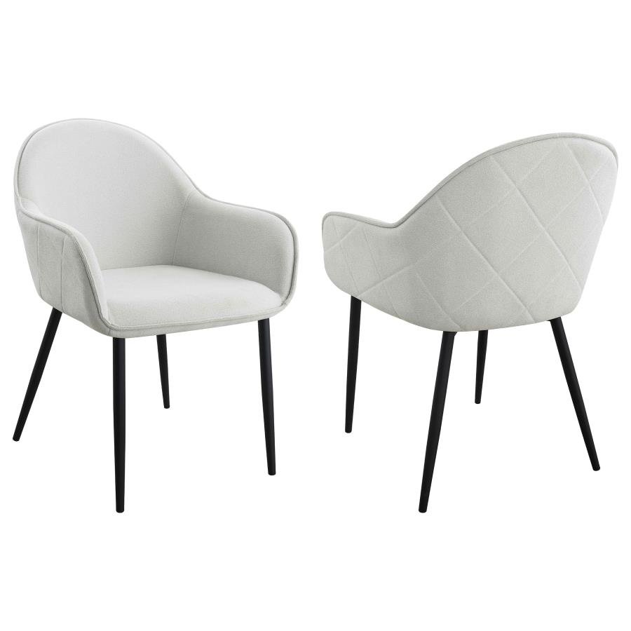 115592_001x900.jpg EMMA FABRIC UPHOLSTERED DINING ARM CHAIR FOG GREY (SET OF 2) - Image 1