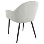 EMMA FABRIC UPHOLSTERED DINING ARM CHAIR FOG GREY (SET OF 2) - Image 7