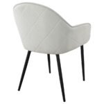 EMMA FABRIC UPHOLSTERED DINING ARM CHAIR FOG GREY (SET OF 2) - Image 8