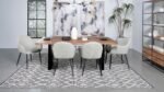 EMMA FABRIC UPHOLSTERED DINING ARM CHAIR FOG GREY (SET OF 2) - Image 14