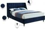 Eva Velvet Upholstered Bed - Image 9
