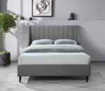 Eva Velvet Upholstered Bed - Image 4