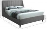 Eva Velvet Upholstered Bed - Image 8