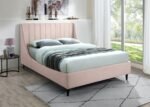 Eva Velvet Upholstered Bed - Image 2