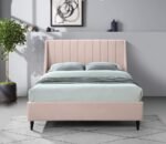 Eva Velvet Upholstered Bed - Image 4