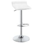 BIDWELL UPHOLSTERED ADJUSTABLE BAR STOOL WHITE (SET OF 2) - Image 3