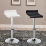 BIDWELL UPHOLSTERED ADJUSTABLE BAR STOOL WHITE (SET OF 2) - Image 6