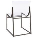 JILLIAN 5-PIECE ROUND MIRROR TOP DINING SET BLACK NICKEL - Image 10