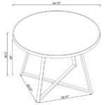 JILLIAN 5-PIECE ROUND MIRROR TOP DINING SET BLACK NICKEL - Image 14