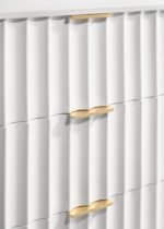 Modernist Wood Veneer And Stainless Steel Base Chest - Image 7