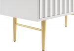 Modernist Wood Veneer And Stainless Steel Base Chest - Image 8