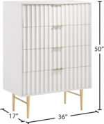 Modernist Wood Veneer And Stainless Steel Base Chest - Image 10
