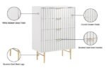 Modernist Wood Veneer And Stainless Steel Base Chest - Image 11