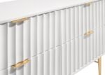 Modernist Wood Veneer And Stainless Steel Base Dresser - Image 9