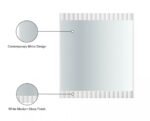 Modernist Wood Veneer And Stainless Steel Base Mirror - Image 7