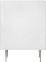 Modernist Wood Veneer And Stainless Steel Base Chest - Image 6