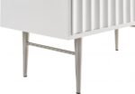 Modernist Wood Veneer And Stainless Steel Base Chest - Image 8