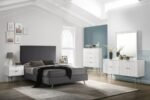 Modernist Wood Veneer And Stainless Steel Base Chest - Image 9