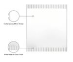 Modernist Wood Veneer Framed Mirror - Image 7