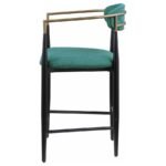 TINA FABRIC UPHOLSTERED COUNTER CHAIR GREEN (SET OF 2) - Image 6