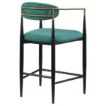 TINA FABRIC UPHOLSTERED COUNTER CHAIR GREEN (SET OF 2) - Image 8