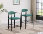 TINA FABRIC UPHOLSTERED COUNTER CHAIR GREEN (SET OF 2) - Image 14