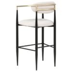 TINA FABRIC UPHOLSTERED BAR CHAIR BEIGE (SET OF 2) - Image 7
