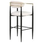 TINA FABRIC UPHOLSTERED BAR CHAIR BEIGE (SET OF 2) - Image 8