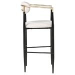 TINA FABRIC UPHOLSTERED BAR CHAIR BEIGE (SET OF 2) - Image 9