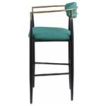 TINA FABRIC UPHOLSTERED BAR CHAIR GREEN (SET OF 2) - Image 6